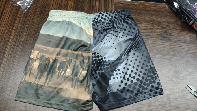Printed Footy Shorts