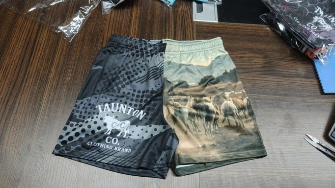Printed Footy Shorts